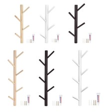 Appendiabiti da parete senza punzoni appendiabiti asciugamani albero a forma di ramo cappelliera per