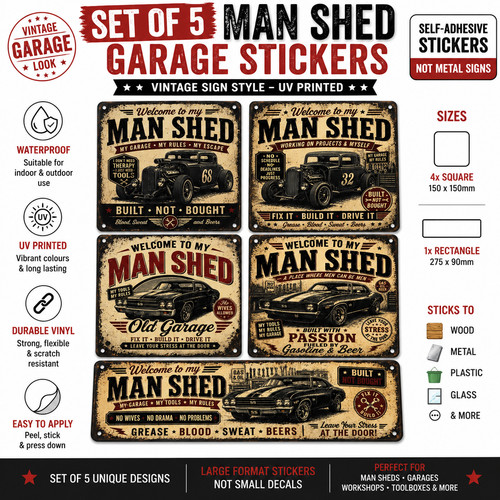 Man shed set adesivi - set, di