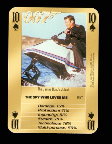 Playing card 007 bonds - x,