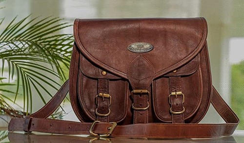 Borsa pelle vintage tracolla