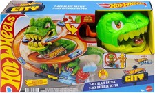 Mattel JBM73 Hot Wheels City - T-Rex Battaglia Infuocata playset stazione dei po