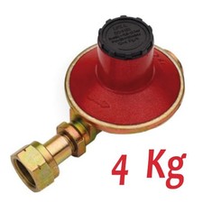 REGOLATORE GAS PER BOMBOLE BASSA PRESSIONE 4Kg CON DADO GPL TARATURA INTERNA