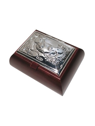 Scatola argento legno con - scatola, e