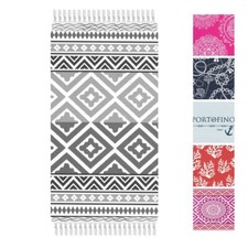 Santorini - Telo mare Pareo con frange annodate