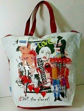 BORSA MARE COVERCOLLECTION BORDEAUX IN STOFFA LUCIDA E PVC MANICI 52X42X23