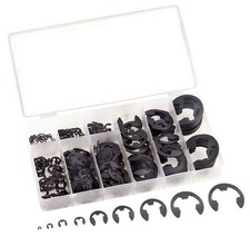 KIT DI ANELLI ELASTICI SEEGER ESTERNI 300 PEZZI IN ACCIAIO BRUNITO