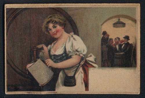 Cartolina meccanica cameriera