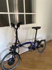 Brompton elettrica M6L ,sei marce,bolt blue laquer, tubo sella extended  