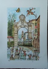 Roberto Fontirossi Litografia Originale Firmata Cm 50×35 Con Certificato