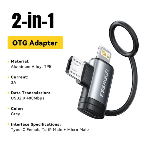 Essager adattatore micro usb - micro, 2