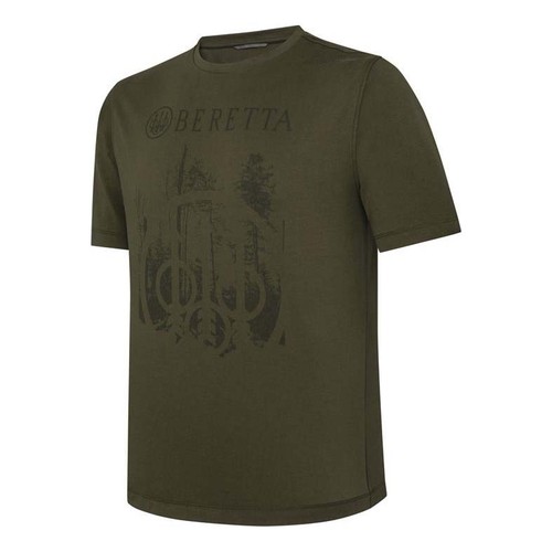 Shirt beretta outline oliva - t-shirt,
