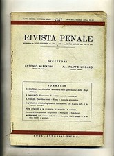 RIVISTA PENALE#ANNO LXVIII-NOV./DIC. 1942#FASC.11-12#Soc. Anonima Editrice Temi
