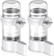 2 Pezzi Distributore Acqua Uccelli, 140Ml Mangiatoia per Uccelli Automatica, Tra