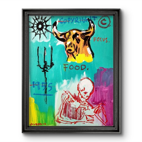 Toro dipinto mano aleph - mano,