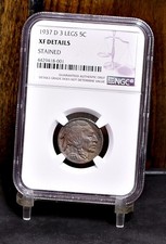 1937-D 3 Legs Buffalo Nickel -