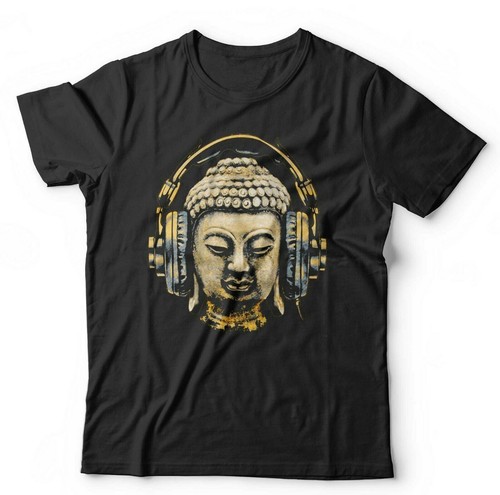 Maglietta buddha cuffie unisex - buddha,