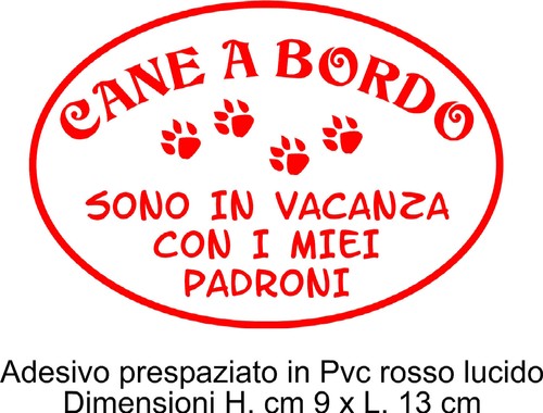 Adesivo cane bordo - a,
