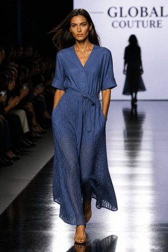 Abito pizzo demin blu - abito,