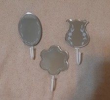 Ganci da parete a specchio 3 pezzi - Gancio per forale in vetro