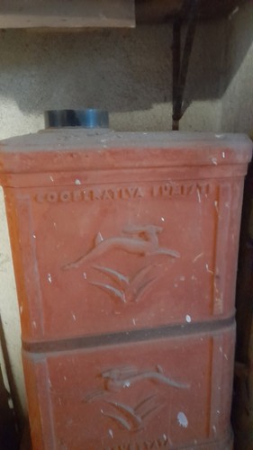 Antica stufa terracotta - stufa, in