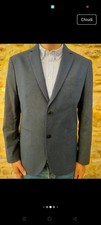 giacca blazer sisley uomo blu con trama taglia 52 slim fit NUOVO mai usato