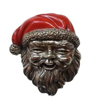 *HH* Decorazione testa faccia Babbo Natale Santa Clause Claus soprammobile 