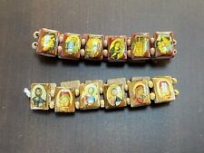 BRACCIALETTI CON SANTI 2 PEZZI AD ANELLO CON ELASTICO  DIAMETRO 5 cm ESTENSIBILE