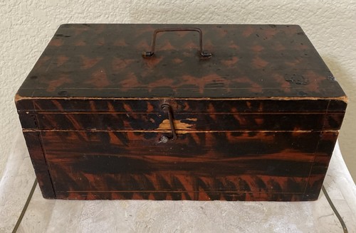 Antica scatola dipinta piano - dipinta,