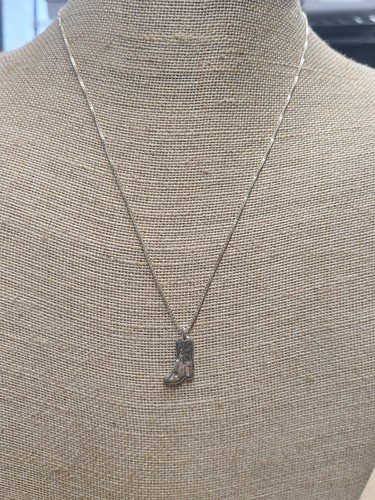 Collana stivale cowboy argento