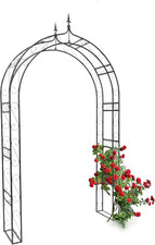 Arco per Rose Rampicanti, HLP: 242X138X35,5 Cm, Struttura Resistente Alle Intemp