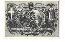 ANCONA CARTOLINA MILITARE FASCISMO DISTRETTO MILITARE 34° ILL. GUARDABASSI 1938