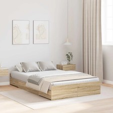 Struttura letto con contenitore con testiera Legno multistrato moderna vidaXL