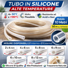 Tubo silicone trasparente - in,