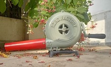 Antico Fornace Forgiato Vintage Fabbro Strumento Soffiatore Manuale Ventilato...