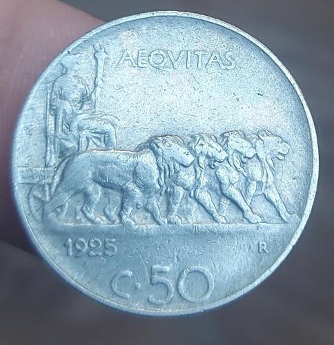 Italia centesimi 1925 leoni - italia,