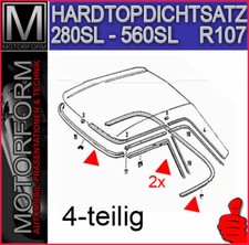Mercedes SL Kit Guarnizioni per Hardtop Kit Guarnizioni R107 W107 Hard Top Tetto Coupé