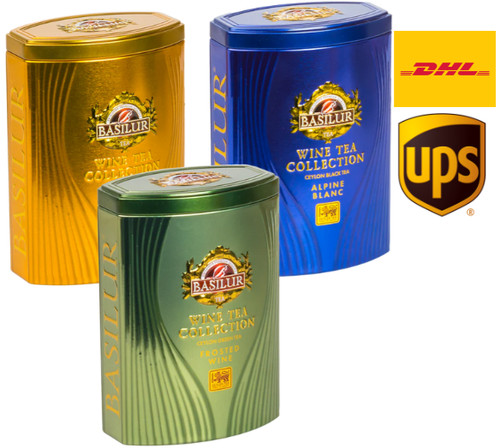 Basilur tea luxury tin caddies - tea,