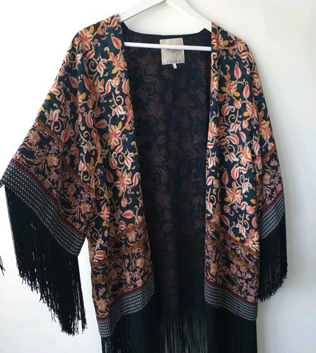 Zara kimono stampato frange - zara,