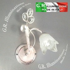 APPLIQUE IN FERRO BATTUTO 1 L. AVORIO R. LAMPADA DA PARETE MODERNA CLASSICA Susy