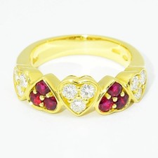 Anello fascia cuore oro giallo