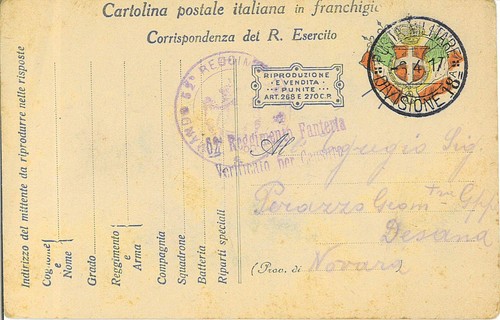Cartolina franchigia 18 - p.m., 18°