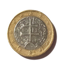 Moneta 1 euro doppia croce