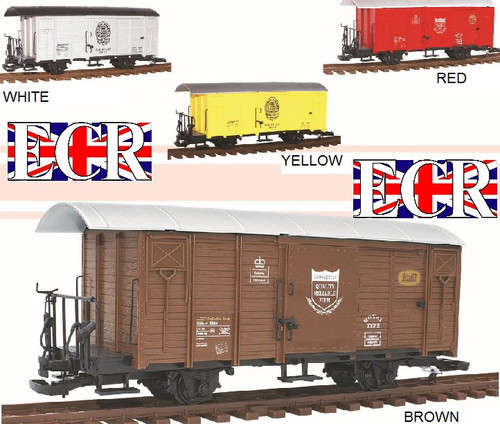 Scale railway box car brown - scale,