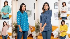 Tunic Top In Cotone Per Donna
