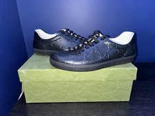 GUCCI ACE GG EMBOSSED LEATHER
