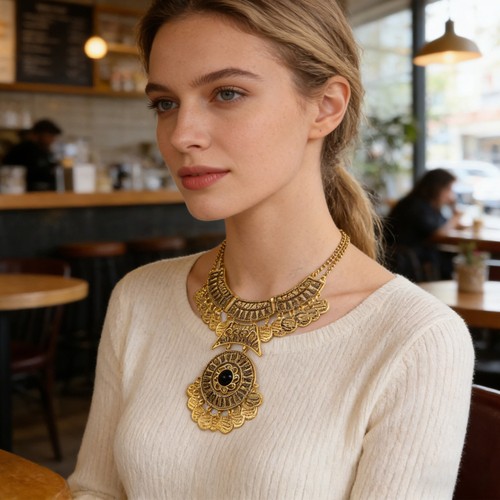Collana con ciondolo moneta - collana,