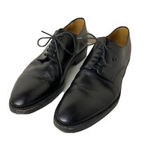 SCARPE OXFORD L.F. LIDFORT FOR BARNEYS NY UOMO PELLE NERA TAGLIA 7 MADE IN ITALY