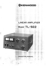 Manuale di istruzioni Operating Instructions per Kenwood TL-922 