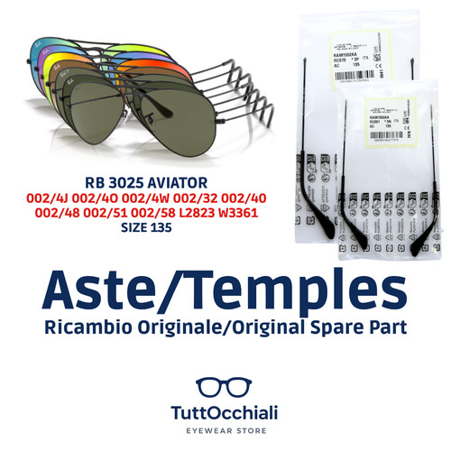 Aste ricambio ray ban - ricambio,