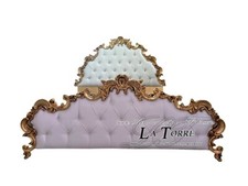Letto Matrimoniale Barocco contenitore oro argento ecopelle vellutino swarovski 